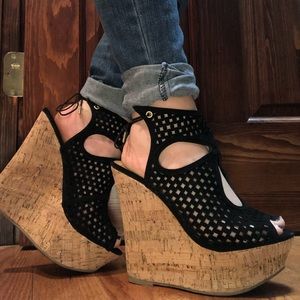 JUSTFAB platform wedges